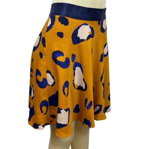 3.1 Phillip Lim Women's Yellow/Blue Cheetah Skirt 20th Ann Collection Sz 12 - Picture 2 of 7